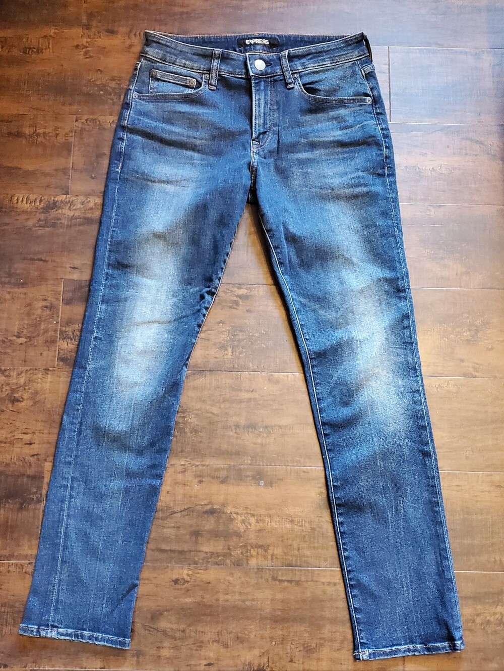 Express Men's Dark Wash Hyper Stretch Slim Fit Skinny Jeans 29 X 32